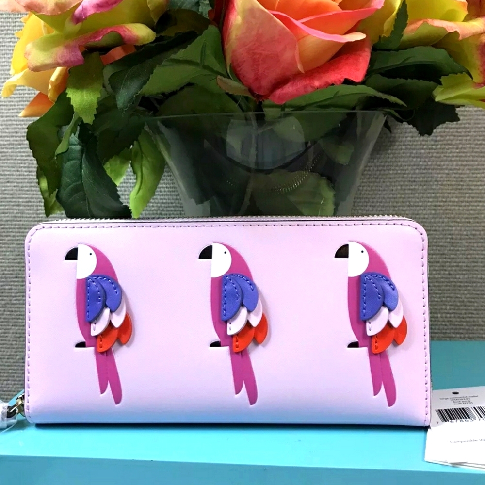 KATE SPADE FLOCK PARTY LARGE CONTINENTAL WALLET